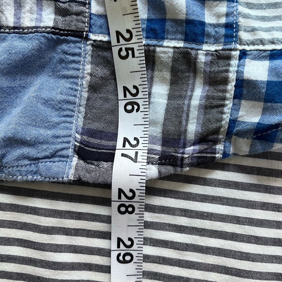 J Crew IndianMadras Blue and Black Men's Shirt - Picture 9 of 9